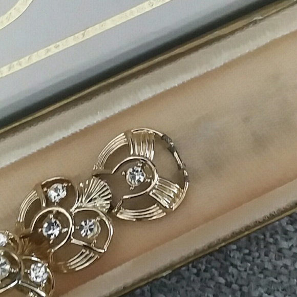 Vintage Coro Goldplated Rhinestone Bracelet - Picture 3 of 6